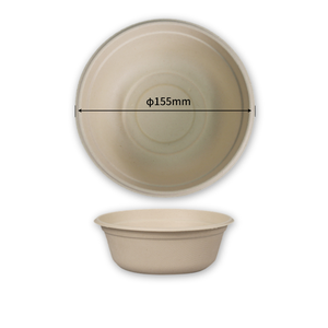 24OZ Biodegradable Disposable Sugarcane Food <strong>Container</strong> <strong>Salad</strong> Round Bowl With Lid - Product Image 6
