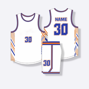 Ensemble d'uniformes de basketball personnalisés avec logo imprimé, grande taille, antibactériens, maillot de basketball vierge de haute qualité pour hommes, séchage rapide, en mesh - Product Image 3
