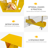 JH-Mech Mangeoire à oiseaux en métal avec plateau amovible, design personnalisé pour montage sur garde-corps, finition thermolaquée