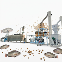 Planta de Producción de Alimento Flotante y Hundido para Peces, Personalizada, de 1 Tonelada por Hora, Línea de Producción de Alimento para Mascotas, Perros y Gatos, Máquina Extrusora de Alimento Acuático