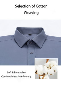 Camisas blancas de <span class=keywords><strong>manga</strong></span> <span class=keywords><strong>larga</strong></span> de color sólido para hombres de gama alta, ropa de <span class=keywords><strong>trabajo</strong></span> profesional, camisa holgada, ropa nueva para hombres, venta al por mayor - Product Image 4