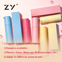 Bouteille Pompe Airless Ronde ZY de Remplacement Couleurs Personnalisées 30ml 50ml 100ml 150ml Emballage Cosmétique en Plastique pour Lotion Épaisse