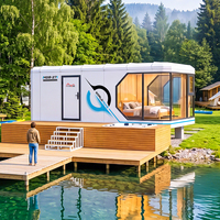 Mini-maison capsule compacte Apple Cabin, maisonnette préfabriquée peu encombrante, petite cabine modulaire en conteneur pour poste de repos routier
