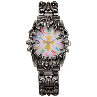 Montre-bracelet pour homme Claw Men, style Y2K, montre à cadre métallique irrégulier, montre à quartz rétro Cro Iris, style hip-hop, montre personnalisée pour homme