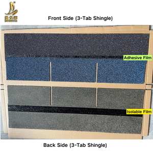 Matériau de toiture durable et imperméable pour les projets d'hôtels, villas et cabanes en Indonésie et en Malaisie, garantie à vie, tuile d'asphalte à 3 languettes - Product Image 5