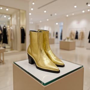 מגפי chelsechelsey לגברים בגובה רוכסן מתכתי מגבה העקב גושי יוקרה סתיו חורף ייבוש מהיר - Product Image 4