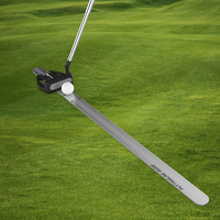 Plaque d'entraînement de golf réglable en alliage d'aluminium, portable et durable, avec jauge de putter pour l'enseignement en intérieur