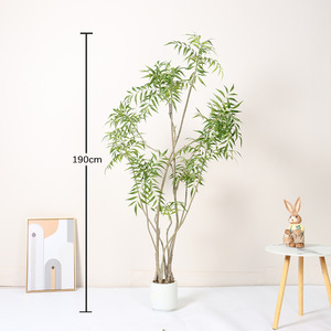 Planta Artificial de Mahonia Fortunei en Maceta, Planta Decorativa para Jardín, Adorno para Decoración de Exteriores, Planta Artificial, Follaje Artificial - Product Image 4