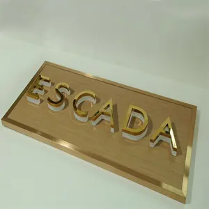 Factory Price店名ボードデザインアクリルled Sign Board表示