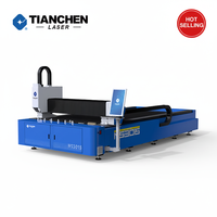 Machine de découpe laser à fibre Tianchen NS3015 1,5m x 3m avec table de travail métallique, commande Cypcut, puissance 3000W, automatique