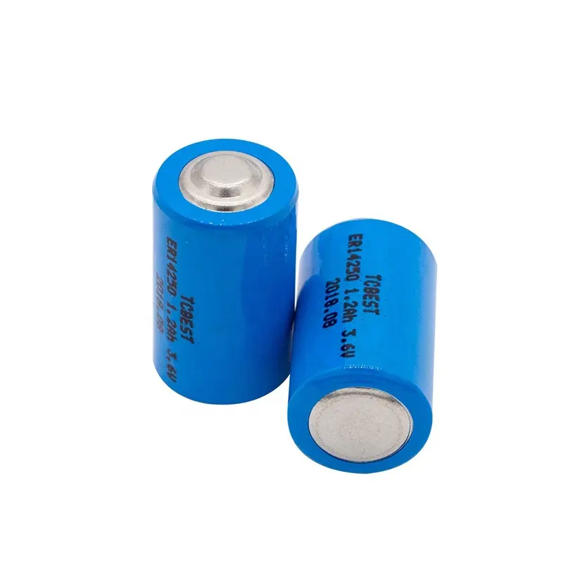 リチウム電池3.6V 1200mAh 1/2AA 14250 Li-socl2卸売バルク充電式高エネルギー