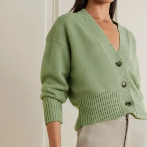 2023 New design button women lady cashmere cardigan sweater coat wholesale