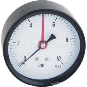 Vente directe d'usine Manomètre axial Y80 en laiton avec pointeur rouge Boîtier en fer R80ZRE3 Fabriqué en laiton et en plastique - Product Image 1