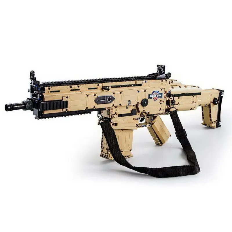 CaDA C81021WSWATミリタリーWW2武器アサルトライフルモデル1406Pcsビルディングブロック技術的に互換性のある銃のレンガのおもちゃ