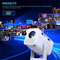 Proyector de Video LED Portátil Mini con Sistema Android 11, el Más Vendido, para Juegos Infantiles en Interiores, Películas en Casa, Uso en Exteriores