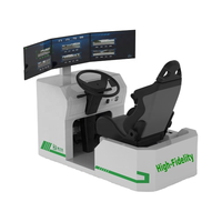 Simulateur de conduite professionnel à châssis en acier pour l'entraînement des écoles de conduite, simulateur de camion à 3 écrans LHD RHD pour centre de formation