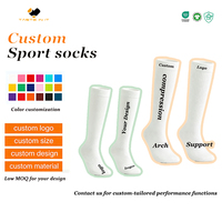 Chaussettes de basketball à compression mi-mollet personnalisées pour hommes, avec soutien anti-choc à fort impact, pour le sport et le soutien des marques en démarrage.