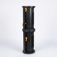 Moules de coffrage intégrés en plastique pour la construction de colonnes en béton rondes et carrées