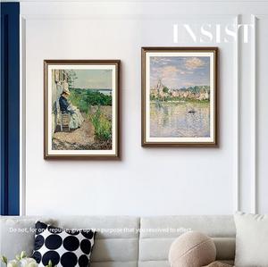 Décor à la maison carton <span class=keywords><strong>paysage</strong></span> œuvre Antique cadre en bois décoratif toile mur Art Claude <span class=keywords><strong>Monet</strong></span> <span class=keywords><strong>peinture</strong></span> - Product Image 6