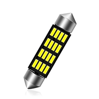 C5W Led Bulb 31/36/39/41Mm Festoon Led Pure Putih Canbus 4014 16SMD License Plate Lampu untuk BMW E39 E36 E46 E90 DJ051