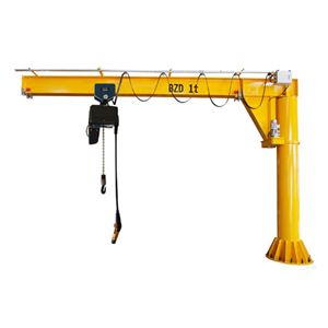 1T 3t 5T 10t Grúa de brazo montada en el piso Polipasto eléctrico Rotación de 270/340/360 grados Componente de núcleo de motor flexible 1 año de garantía - Product Image 1