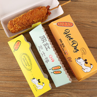 Boîte d'emballage personnalisée à emporter de qualité alimentaire pour hot-dog frit restauration rapide tarte aux oeufs en papier restaurant à emporter