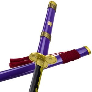 Réplica de Katana Samurai de una Pieza de 103 cm, Espada <span class=keywords><strong>Enma</strong></span> Morada de Roronoa <span class=keywords><strong>Zoro</strong></span> para Cosplay - Product Image 6