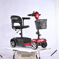 Trottinette électrique intelligente pliable à quatre roues, 19 MPH, batterie 12 Ah, portable pour la mobilité des seniors et le ramassage des enfants à l'école