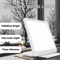 Lampe de luminothérapie LED GQ-L3 Bright Mind, corps carré en ABS, source de lumière à économie d'énergie, alimentation CC, portable, sans UV, lampe SAD