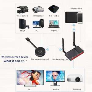 Adaptor Nirkabel Dongle, Penerima Pemancar HD Jangkauan Jauh, Dongle WiFi 4K Ultra HD, Tampilan <span class=keywords><strong>Video</strong></span> Streaming - Product Image 2