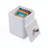 Boîte en bois laqué personnalisée KSA Jeddah Season, boîte carrée blanche brillante avec poignée en métal pour cadeau du Ramadan et rangement à domicile