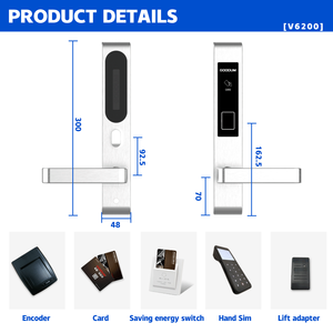 अच्छा इलेक्ट्रिक Rfid कार्ड कुंजी स्मार्ट nfc चिप कॉन्टैक्टलेस होटल के लिए होम अपार्टमेंट एल्यूमीनियम दरवाजा के लिए RFid तकनीक के साथ - Product Image 5