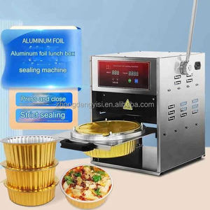 เครื่องซีลถาดอาหารไฟฟ้ากำลังสูง สำหรับซีลพลาสติก อาหาร ซัลเลด เครื่องดื่ม กระดาษฟอยล์อะลูมิเนียม อาหารกลางวัน - Product Image 4
