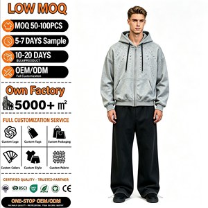 Pantalon de survêtement déchiré personnalisé pour homme, nouveau modèle, taille double, coupe décontractée, style usé, idéal pour l'automne - Product Image 1