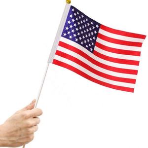 Impresión digital impermeable estrellas rayas tela de poliéster con asta de acero inoxidable para banners de eventos para publicidad - Product Image 3