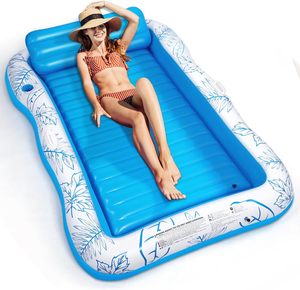 Matelas gonflable pour piscine, <span class=keywords><strong>bain</strong></span> de <span class=keywords><strong>soleil</strong></span>, transat, radeau, jouet flottant - Lit de bronzage gonflable rempli d'eau - Product Image 1