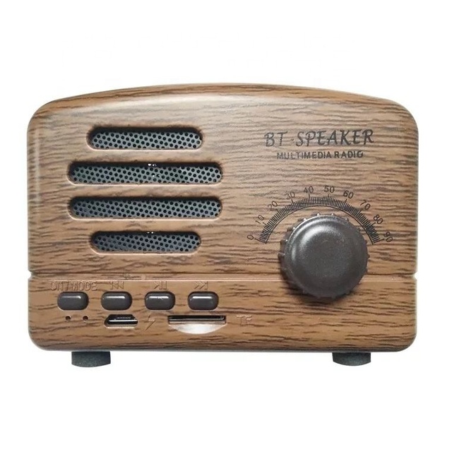 Creative Retro Series Portable Wireless for Bluetooth USB TF FM Radio LED Microphone Classic Design Perfect Loudspeaker