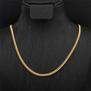 Chaîne cubaine en laiton plaqué or 24 carats Jxx, 45/60 cm, collier tendance pour hommes et femmes, cadeau - Grande vente - Product Image 4