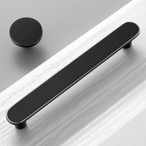 Modern Zinc Alloy Drawer Handles Bar Shape <b>Black</b> Silver Gold Wardrobe <b>Door</b> <b>Knobs</b> Durable Installation - Product Image 4
