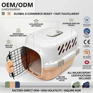 Sac de voyage pour animaux de compagnie en plastique ABS respirant, imperméable, écologique, moderne, portable, pour longs trajets en extérieur, en <span class=keywords><strong>avion</strong></span>, pour chiens et chats - Product Image 1