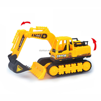 Promotion : Véhicule jouet à friction 2-en-1, excavatrice et bulldozer, camion de construction, à prix réduit
