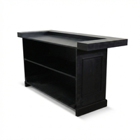 Table de bar rectangulaire en bois durable, style rustique moderne, pour hôtel, réception de mariage, restaurant