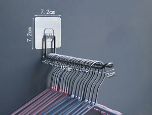 シンプルなスタイルのバルコニーステンレス鋼ノンパンチング服ラック収納ラック - Product Image 4