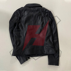 Nouvelle arrivée Veste en cuir véritable de qualité supérieure pour femmes Style décontracté avec fermeture éclair Vestes en cuir pour femmes - Product Image 2