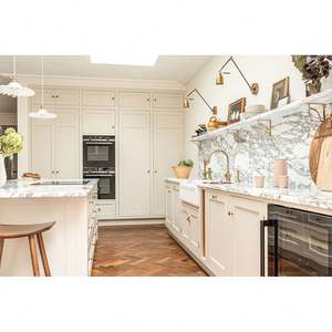 Factory Custom White Shaker Wooden <b>Kitchen</b> <b>Furniture</b> Cabinets with Sink and Quartz Countertop - Product Image 3