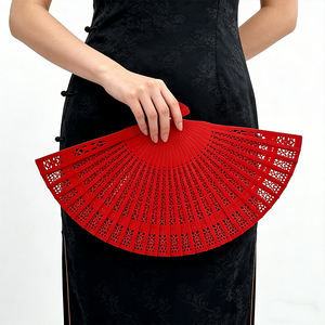 Abanico Plegable de Madera Hecho a Mano, Abanicos de Bambú Tallados al Vacío de Estilo Vintage para Bodas, Fiestas, Regalos de Cumpleaños - Product Image 4