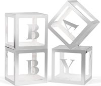 Boîtes de décoration pour baby shower, blocs BABY pour la fête sur le thème du baby shower, fournitures pour la fête de révélation du sexe