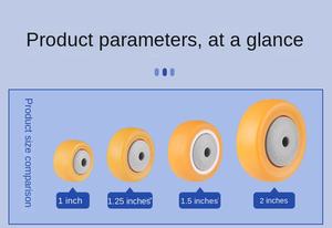 Roulettes universelles en TPR silencieuses et résistantes à la charge, roulettes directionnelles pour chambre à coucher, roulettes pivotantes, capacité de charge de 40 kg, roulement à billes - Product Image 3