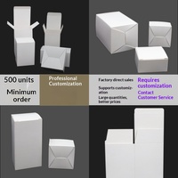 Vente directe usine – Boîtes en carton blanc carrées épaissies en stock, pliables, à double fente, universelles, multi-tailles, imprimées UV
