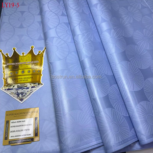 Ly19 Chất Lượng Cao Phong Phú Bazin Phi Vải Thêu Bông Áo Gốc Bazin khố Cho Nigeria Đảng - Product Image 1